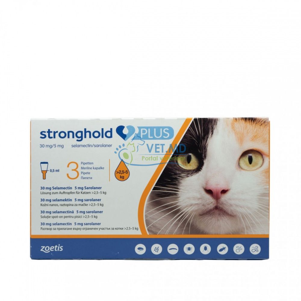 Stronghold Plus Pisica 2,5 - 5 kg, 1 pipetă